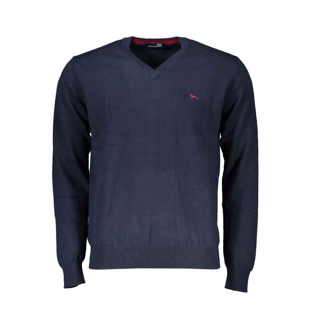 Harmont & Blaine Blue Cotton Sweater