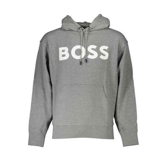 Hugo Boss Gray Cotton Sweater