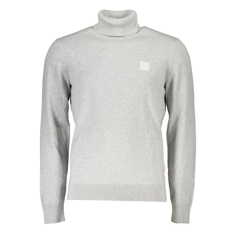 Hugo Boss Gray Cotton Sweater