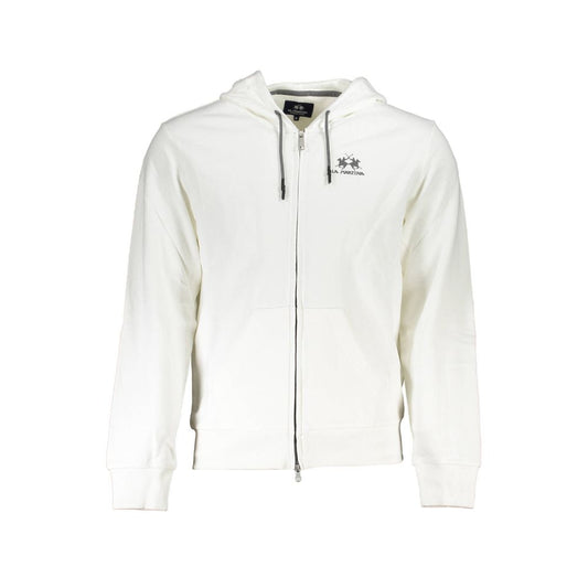 La Martina White Cotton Sweater