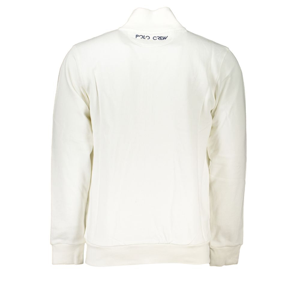 La Martina White Cotton Sweater