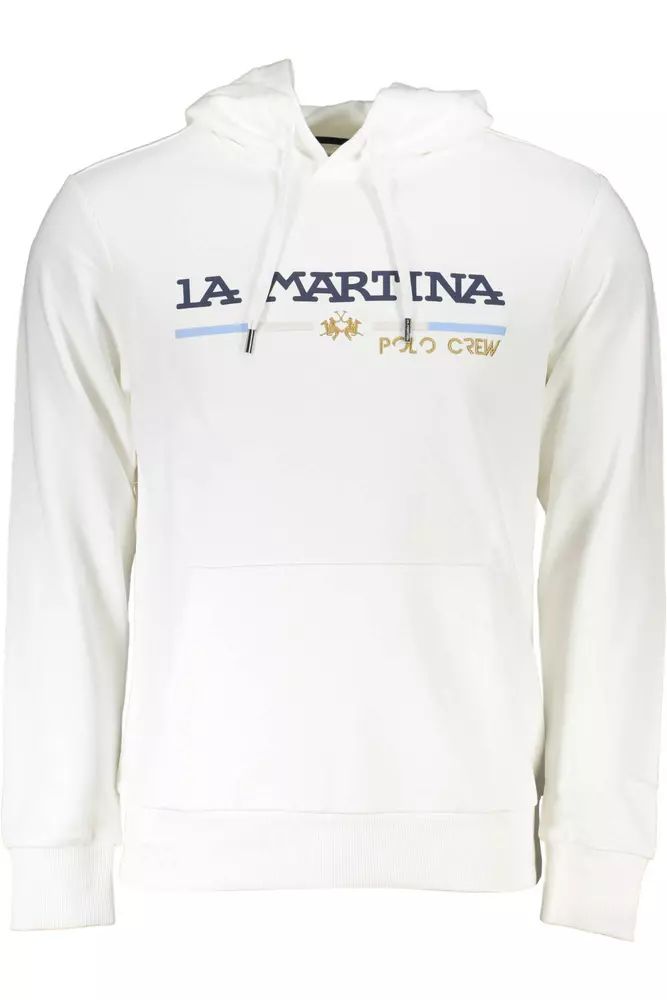 La Martina White Cotton Sweater