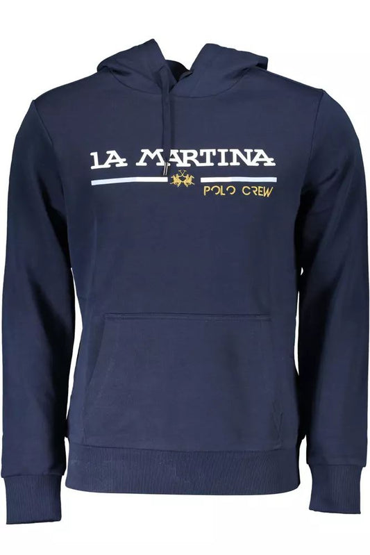 La Martina Blue Cotton Sweater