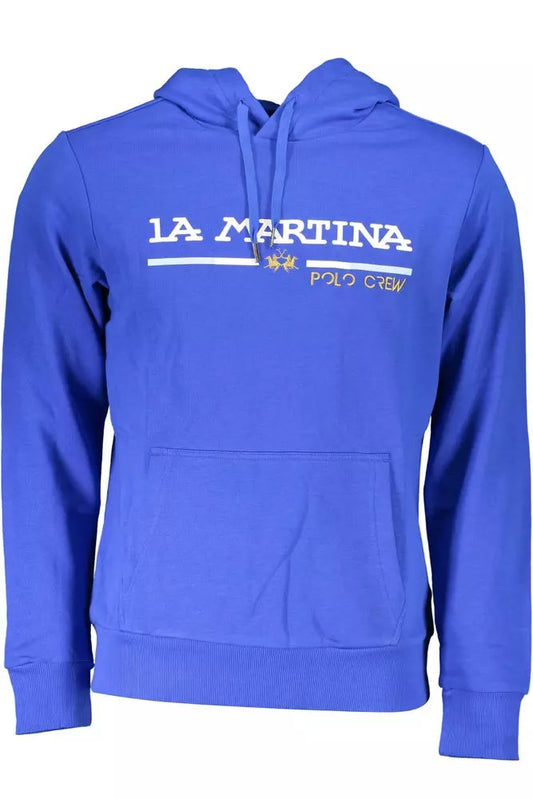 La Martina Blue Cotton Sweater