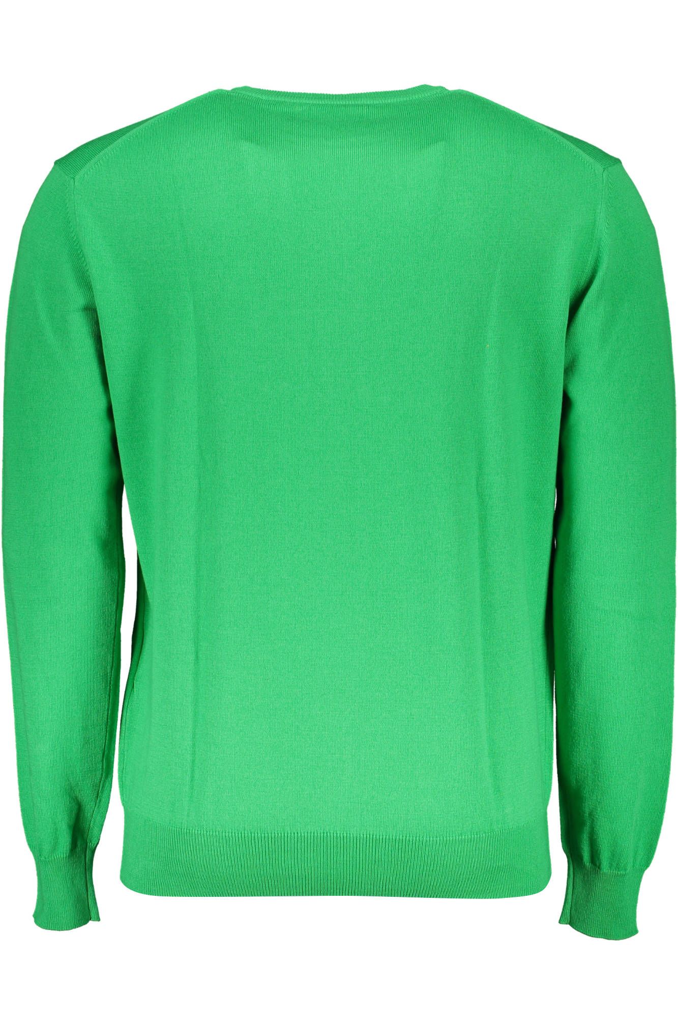 La Martina Green Cotton Sweater