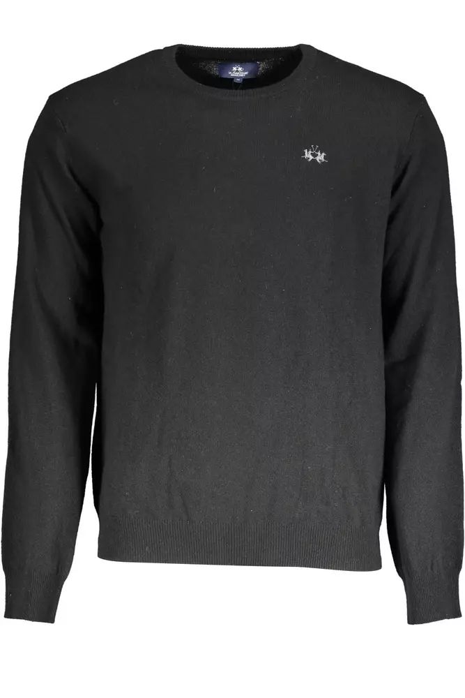 La Martina Black Wool Sweater