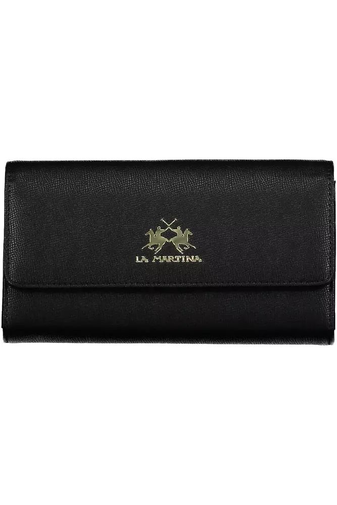 La Martina Black Polyethylene Wallet