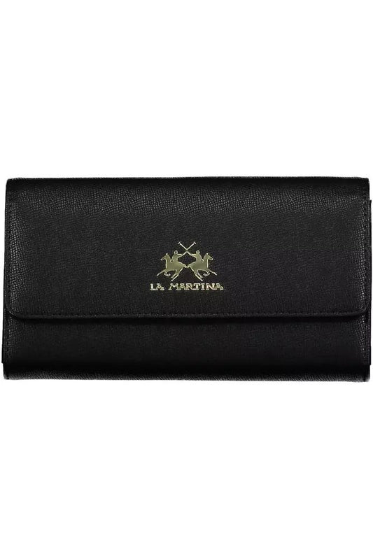 La Martina Black Polyethylene Wallet