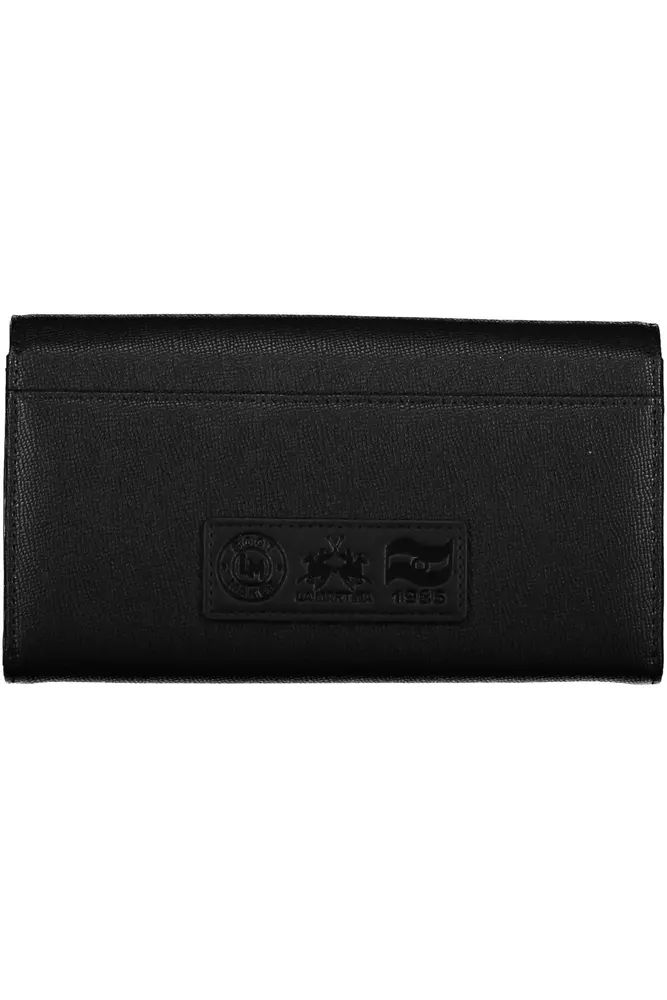 La Martina Black Polyethylene Wallet