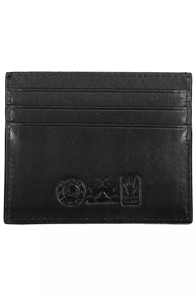 La Martina Black Leather Wallet