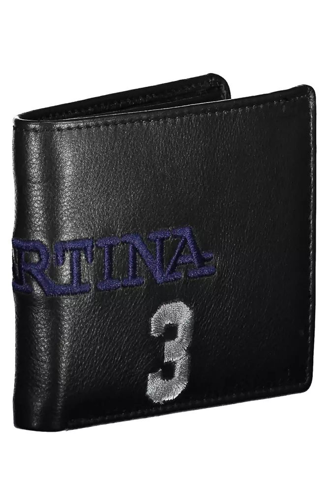 La Martina Black Leather Wallet