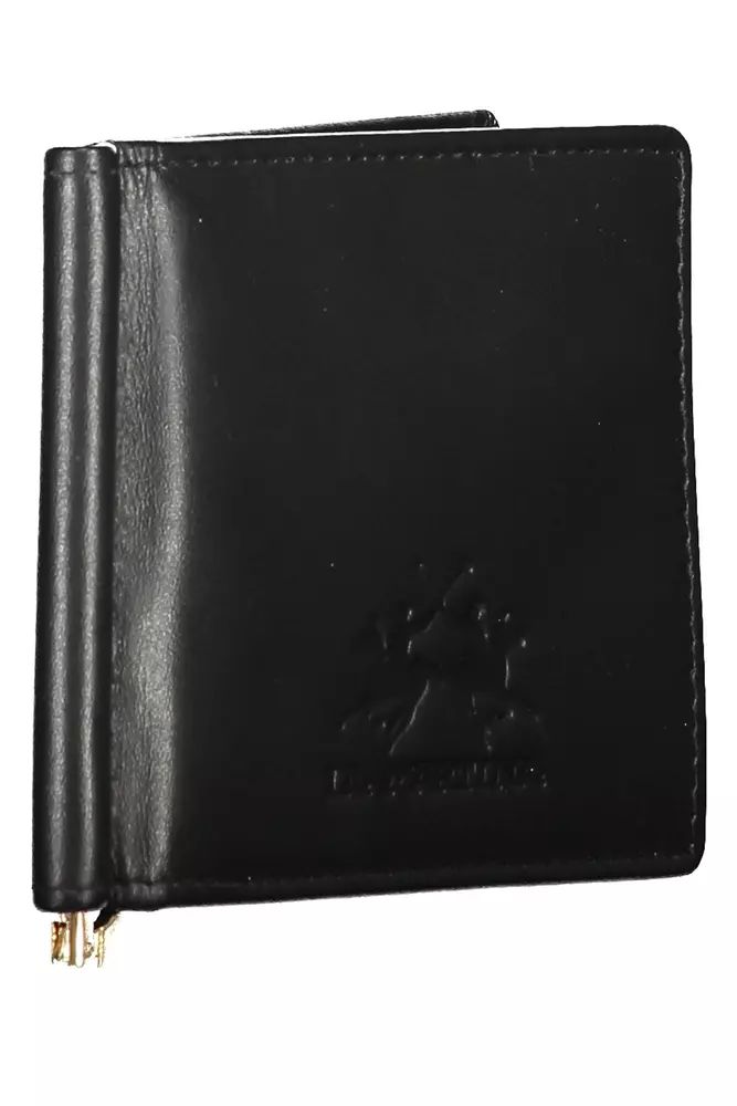 La Martina Black Leather Wallet