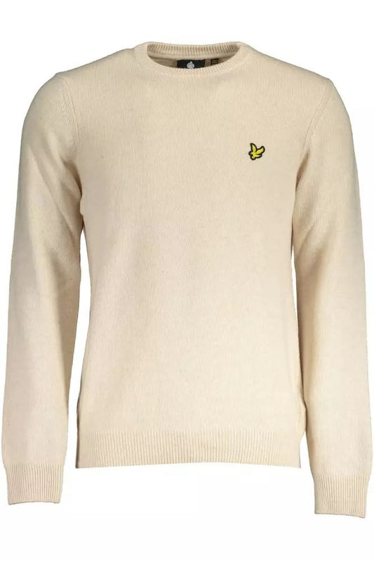 Lyle & Scott Beige Wool Sweater