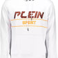 Plein Sport White Cotton Sweater