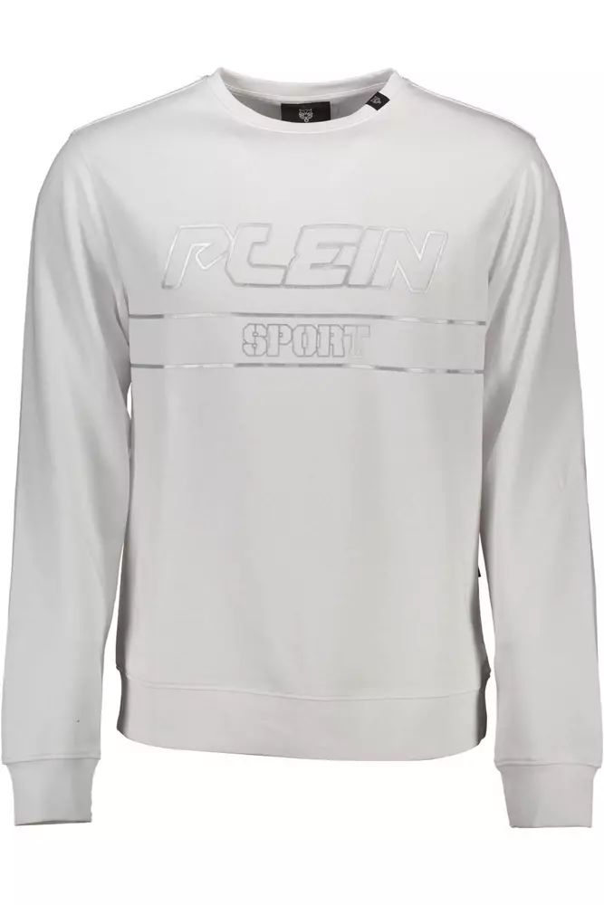 Plein Sport White Cotton Sweater