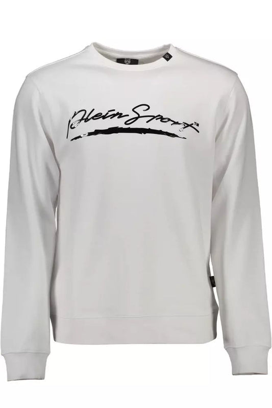 Plein Sport White Cotton Sweater