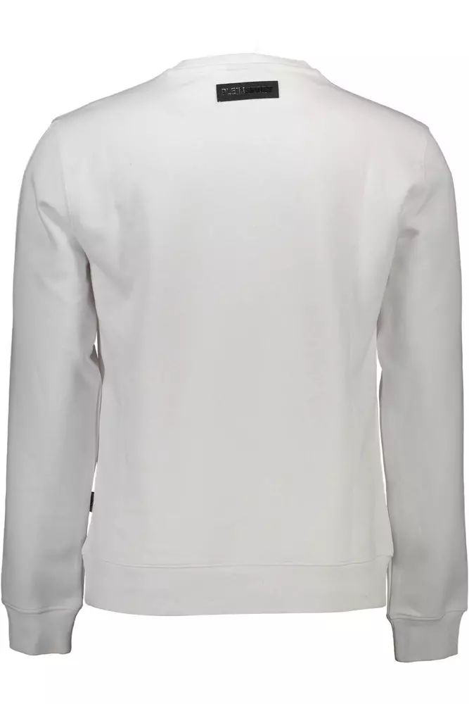 Plein Sport White Cotton Sweater