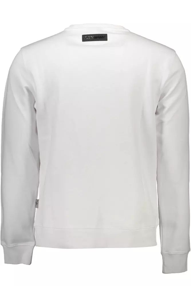 Plein Sport White Cotton Sweater