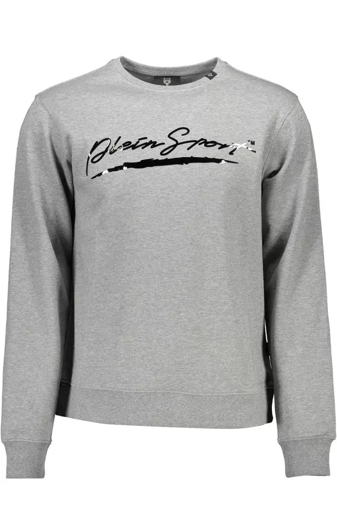 Plein Sport Gray Cotton Sweater