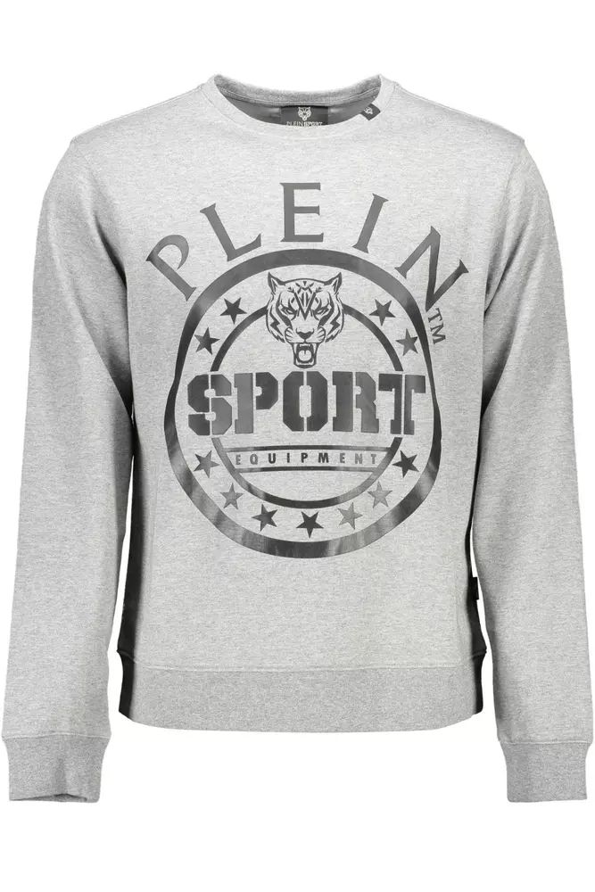 Plein Sport Gray Cotton Sweater