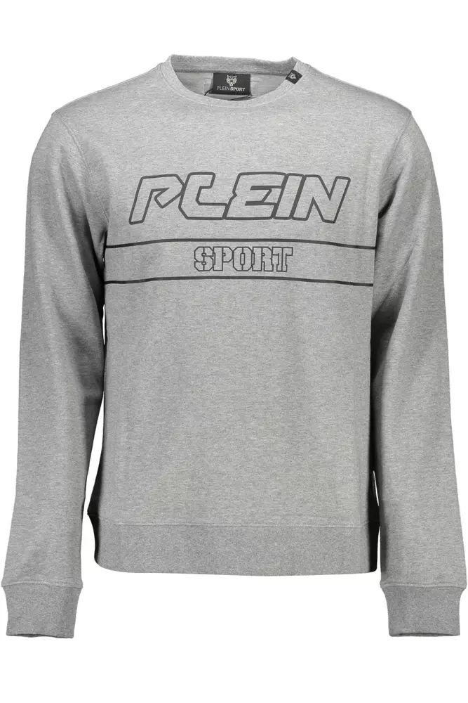 Plein Sport Gray Cotton Sweater