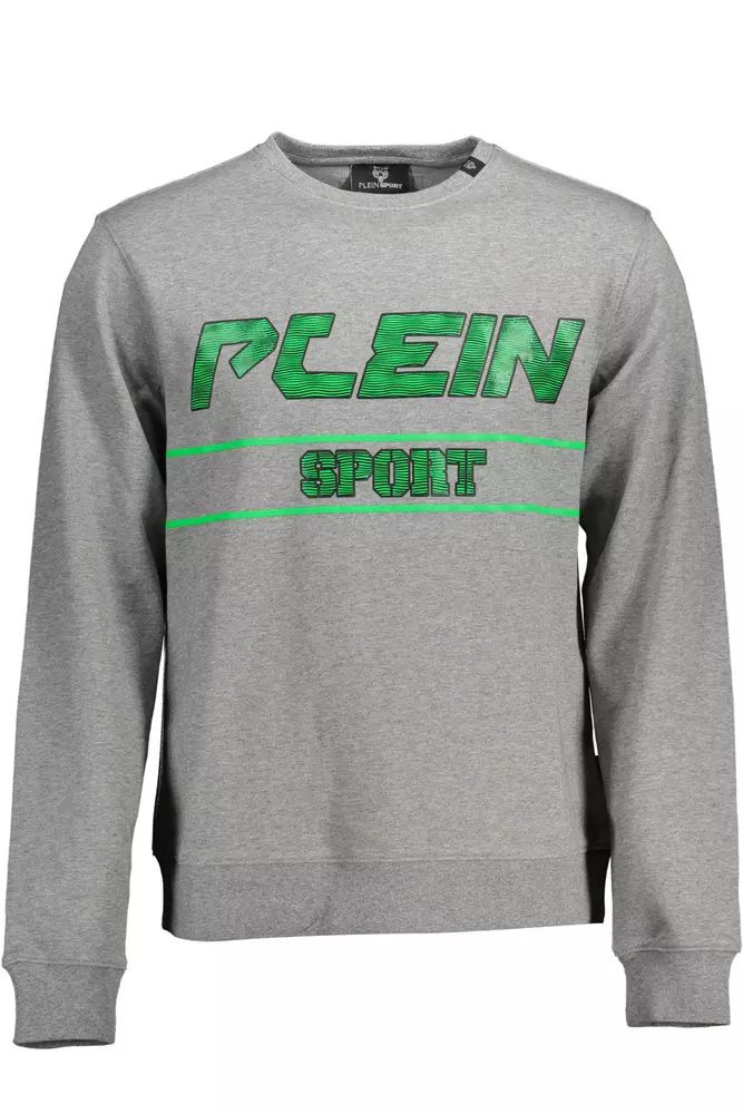 Plein Sport Gray Cotton Sweater