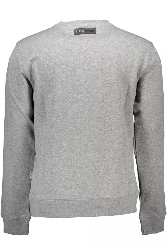 Plein Sport Gray Cotton Sweater