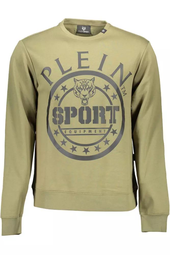 Plein Sport Green Cotton Sweater