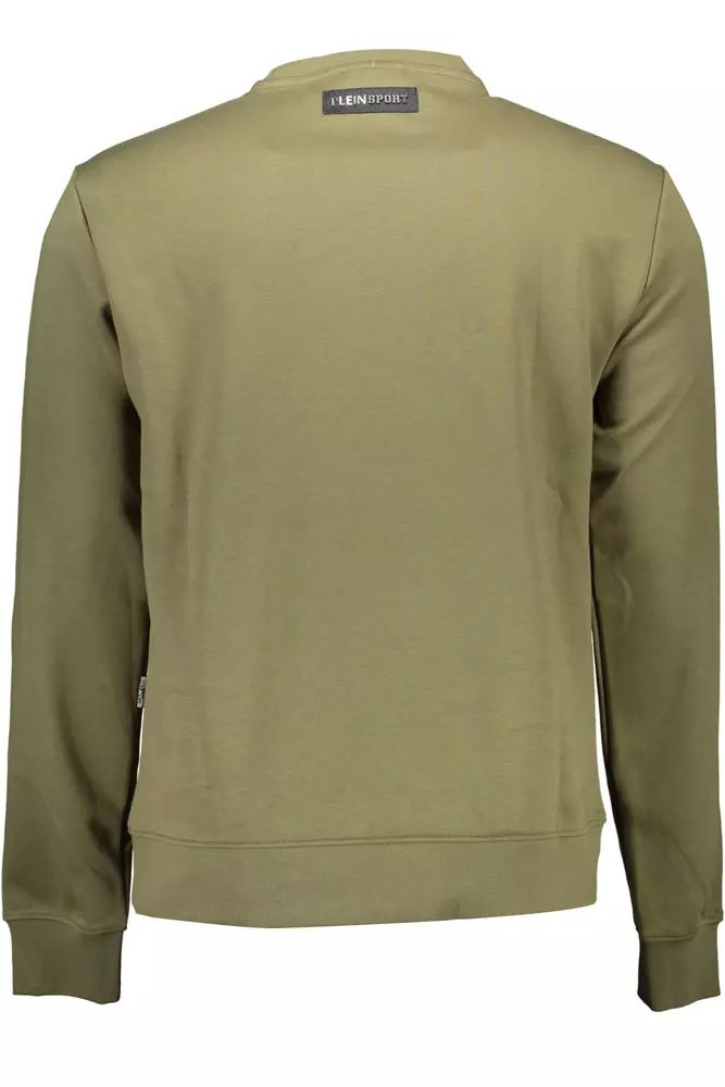 Plein Sport Green Cotton Sweater