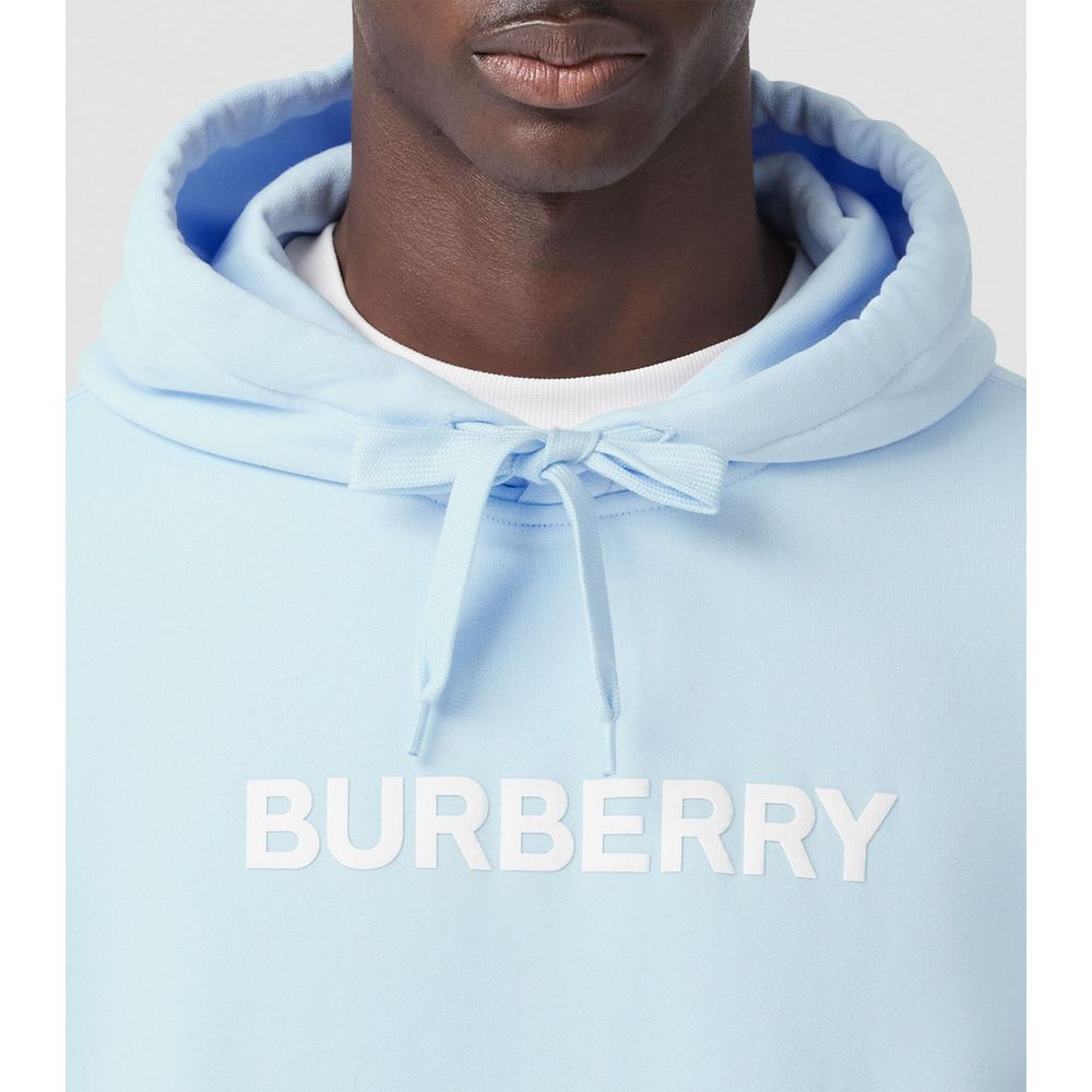 Burberry Elegant Light Blue Cotton Hoodie