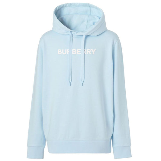 Burberry Elegant Light Blue Cotton Hoodie