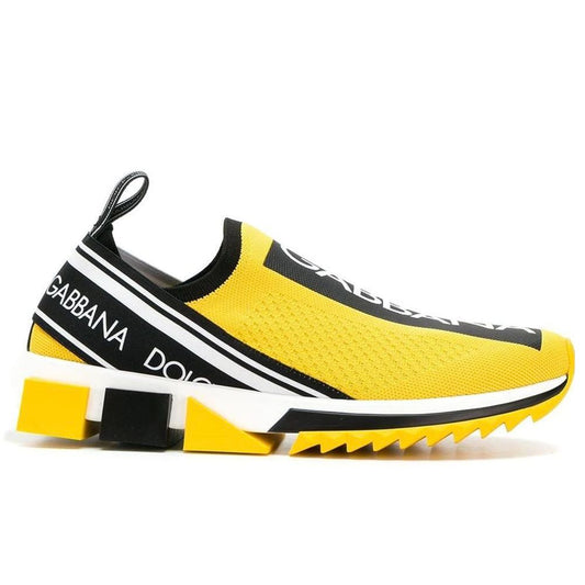 Dolce & Gabbana Yellow Polyester Sneaker