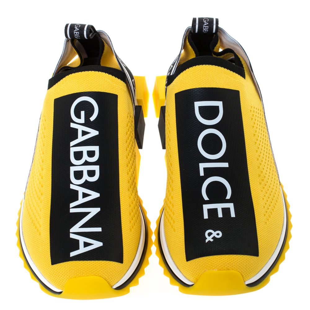 Dolce & Gabbana Yellow Polyester Sneaker