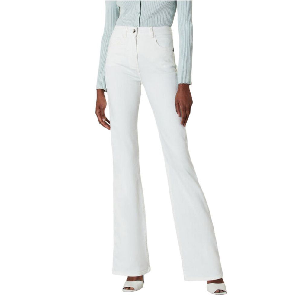 Patrizia Pepe White Cotton Jeans & Pant