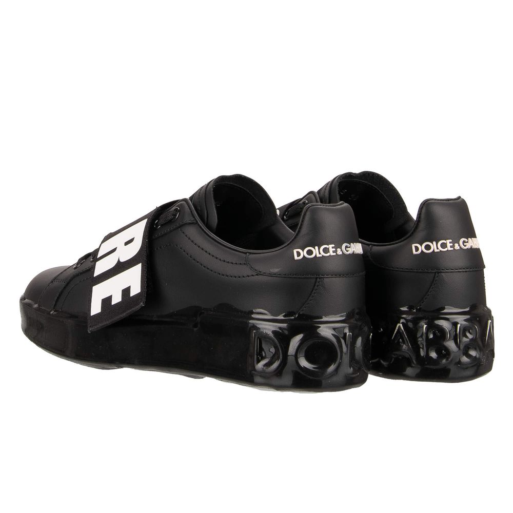 Dolce & Gabbana Black Leather Sneaker