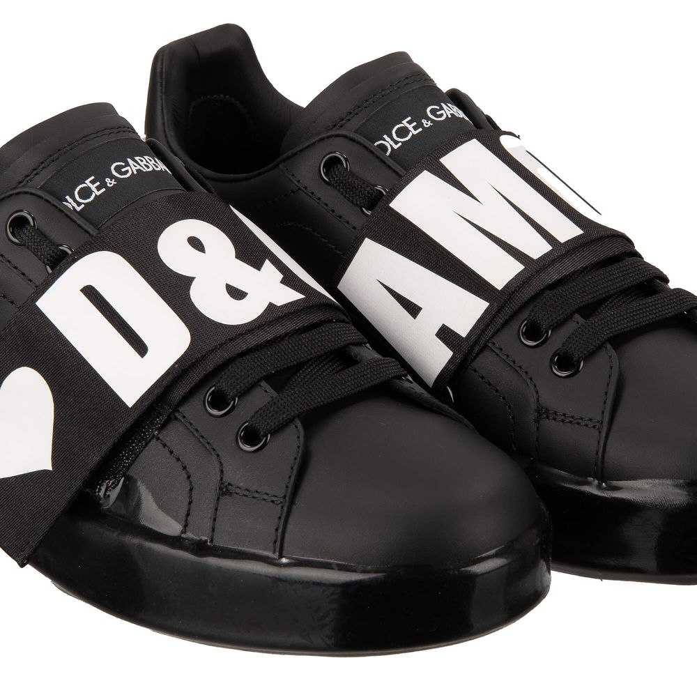 Dolce & Gabbana Black Leather Sneaker