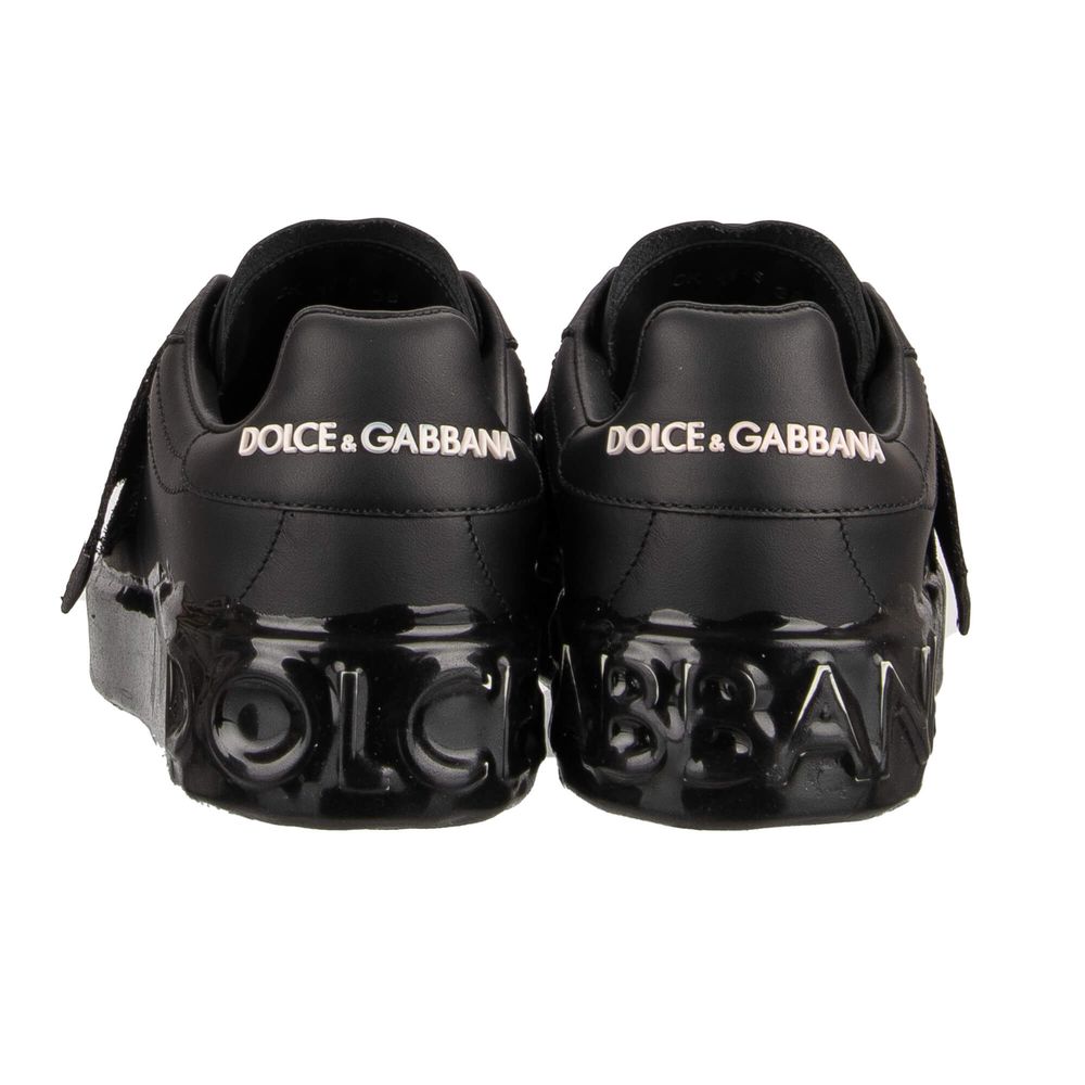 Dolce & Gabbana Black Leather Sneaker