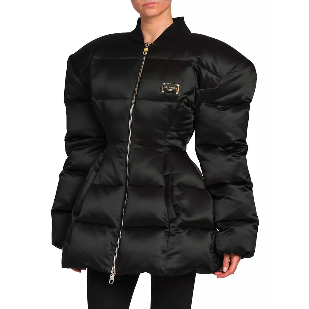 Dolce & Gabbana Black Polyester Jackets & Coat