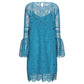 Alberta Ferretti Blue Acetate Dress