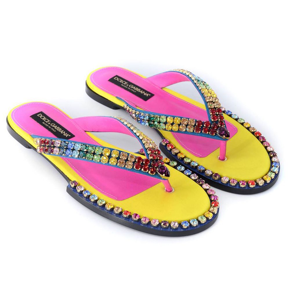 Dolce & Gabbana Multicolor Viscose Sandal