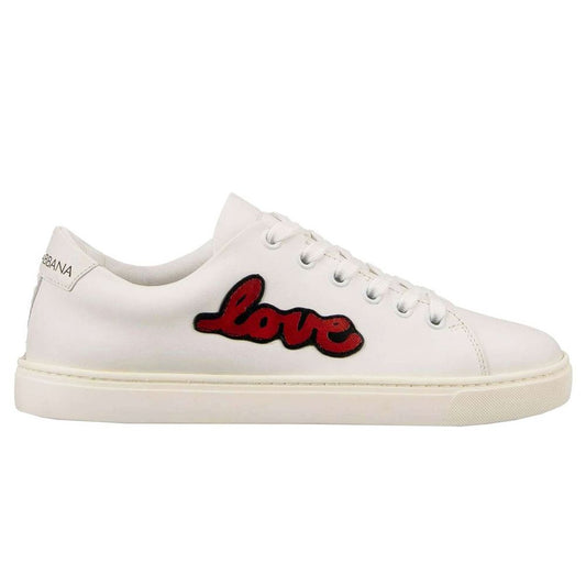 Dolce & Gabbana White Leather Di Calfskin Sneaker