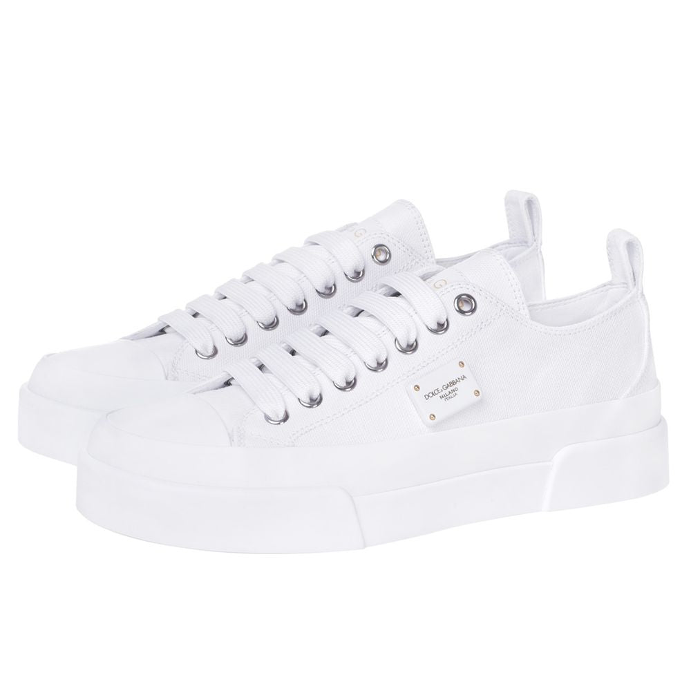 Dolce & Gabbana White Cotton Sneaker