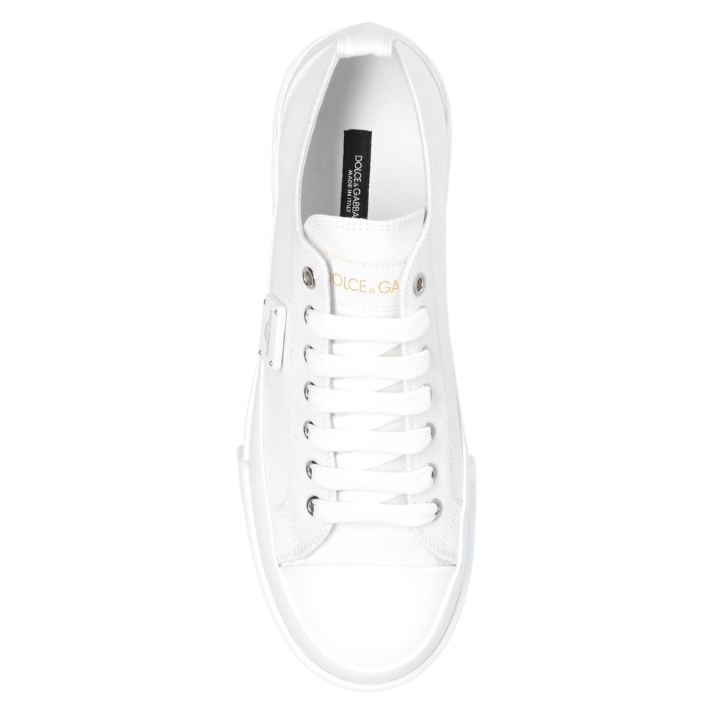 Dolce & Gabbana White Cotton Sneaker