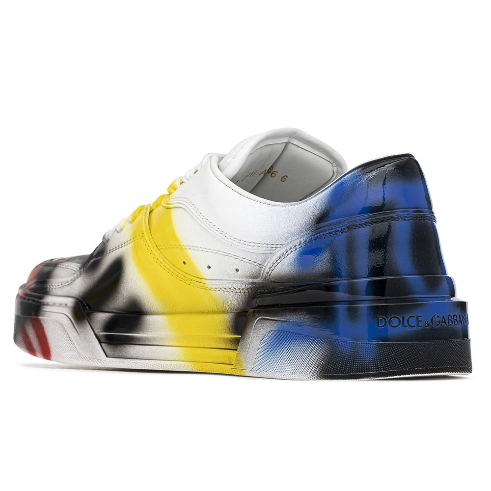 Dolce & Gabbana Multicolor Leather Di Calfskin Sneaker