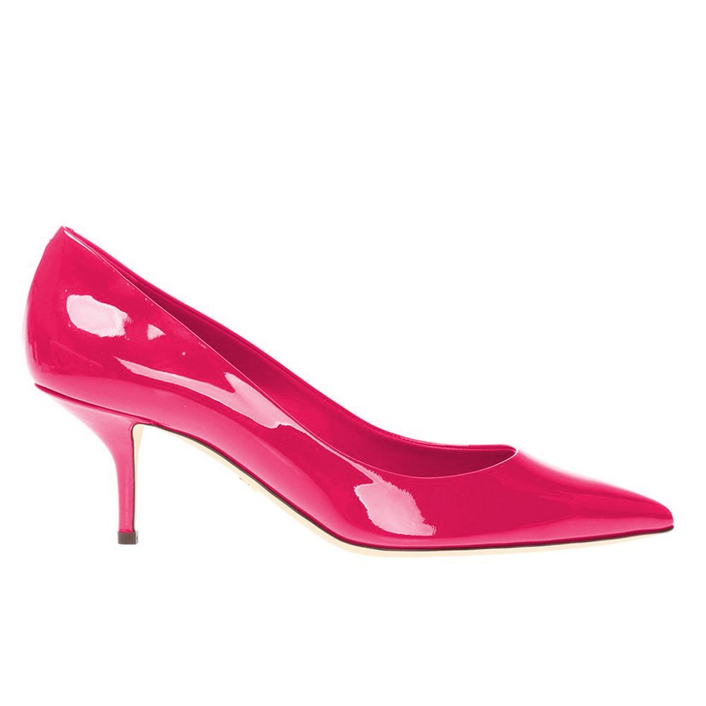 Dolce & Gabbana Fuchsia Leather Di Calfskin Pump