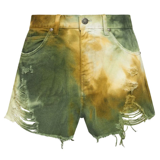 PINKO Green Cotton Short