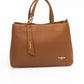 Baldinini Trend Chic Brown Shoulder Bag with Golden Accents