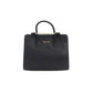 Cerruti 1881 Elegant Blue Calf Leather Shoulder Bag with Golden Accents