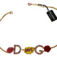 Dolce & Gabbana Gold Crystal Charm Statement Necklace