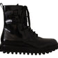 Dolce & Gabbana Black Leather Combat Lace Up Mens Boots Shoes